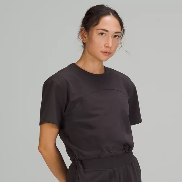 Lululemon LA Side Cinch Grey T-Shirt, Size 6 - Picture 1 of 3